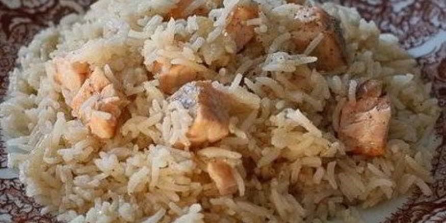 Рецепт ризотто с семгой и белым вином