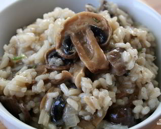 Ризотто с шампиньонами и сливками