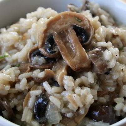 Ризотто с шампиньонами и сливками