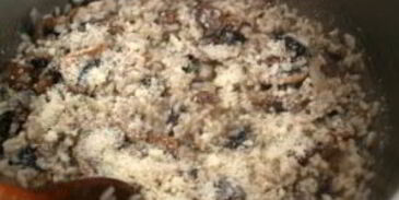 ризотто с шампиньонами и сливками