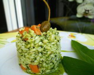 Ризотто с соусом из черемши