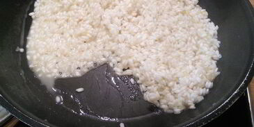 ризотто с соусом из черемши