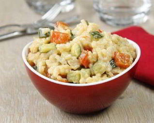 Ризотто с цукини и красным перцем