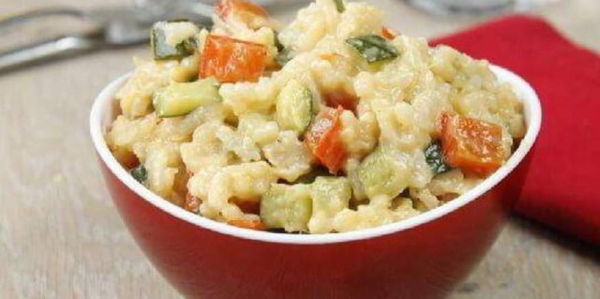 Рецепт ризотто с цукини и красным перцем