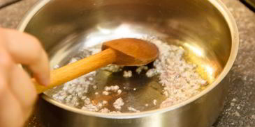 ризотто с тыквой и копченой утиной грудкой