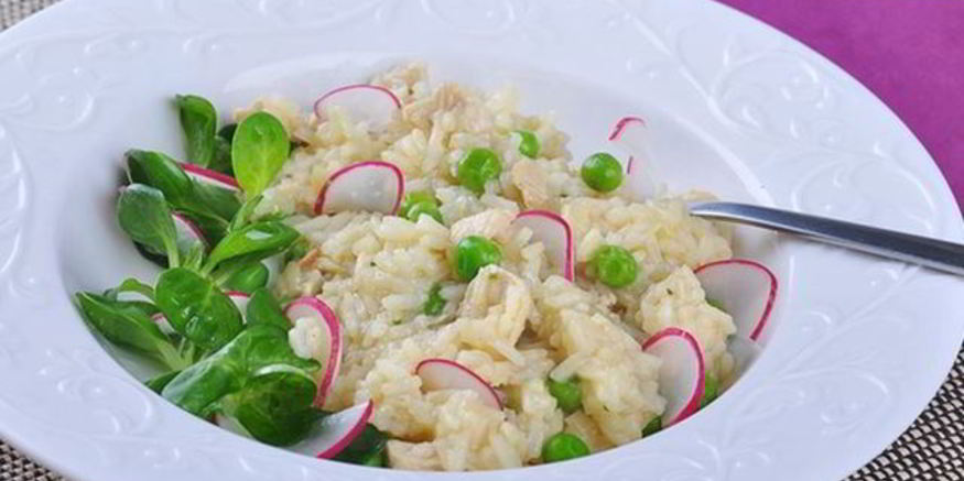 Рецепт ризотто с зеленым горошком