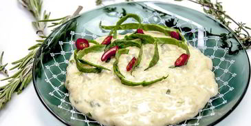 ризотто с зеленью и сыром