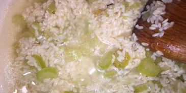 ризотто со шпинатом и козьим сыром