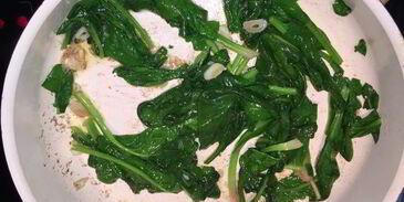 ризотто со шпинатом и козьим сыром