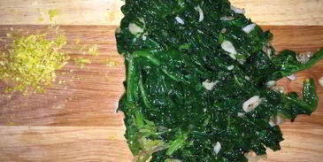 ризотто со шпинатом и козьим сыром