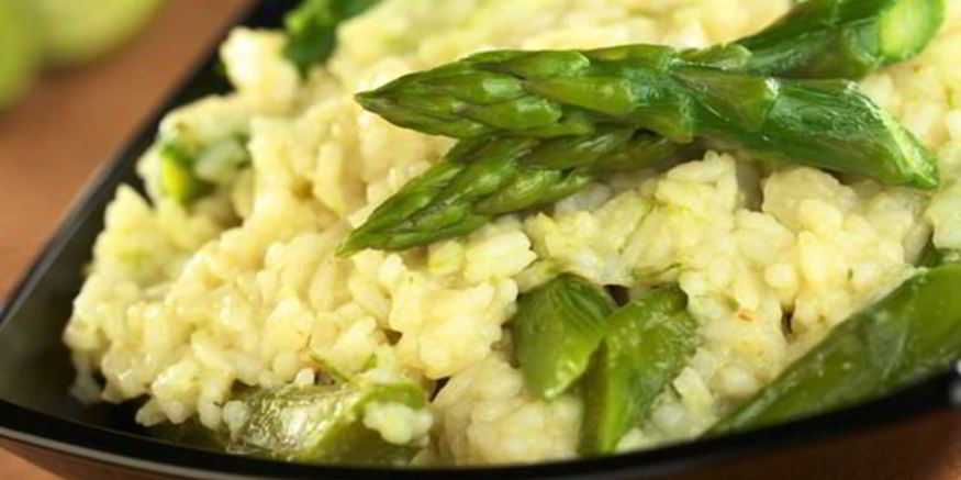 Рецепт ризотто со свежим тунцом и спаржей