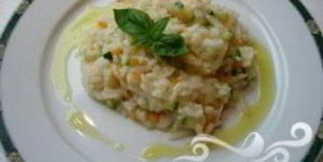 сливочное ризотто с овощами