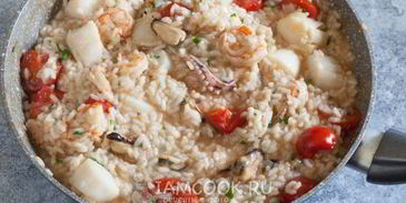 томатное ризотто с морепродуктами
