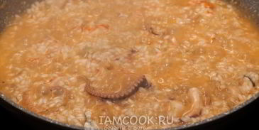 томатное ризотто с морепродуктами