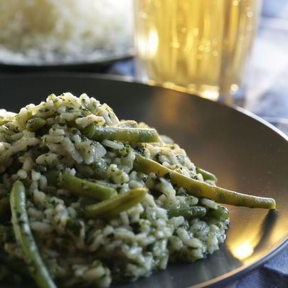 Зеленое ризотто