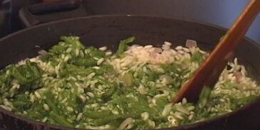 зеленое ризотто