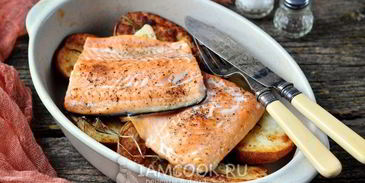 форель с картошкой в духовке