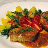 Рецепт Горбуши, тушенной с овощами