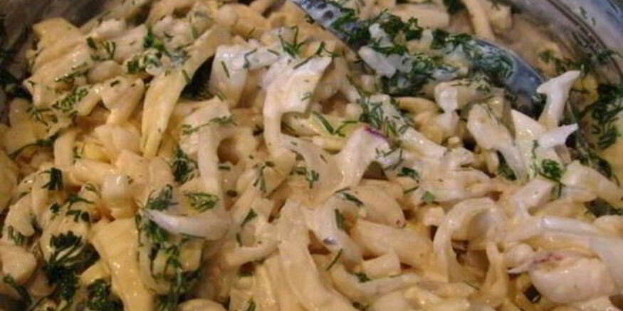 Рецепт кальмаров со сметаной