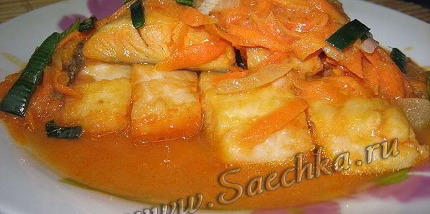 Рецепт камбалы с овощами