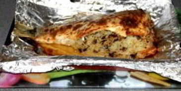 карп с рисом, запеченный в духовке