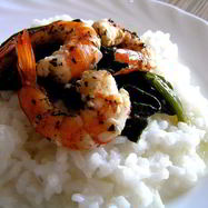 Рецепт Королевских креветок с базиликом и шпинатом