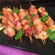 Рецепт Креветок в беконе на гриле