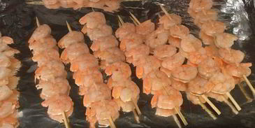 креветки в беконе на гриле