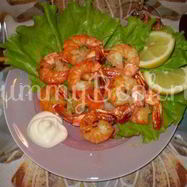 Рецепт Креветок жареных с чесноком