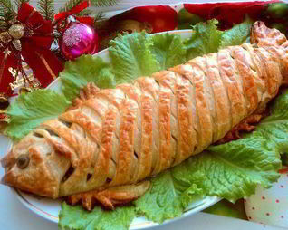 Лосось, запеченный в тесте