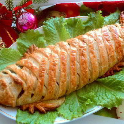 Лосось, запеченный в тесте