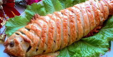 лосось, запеченный в тесте