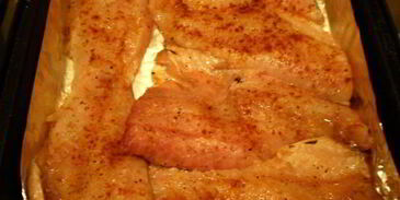 морской окунь под орехово-горчичной корочкой