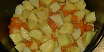 рыба с картошкой в мультиварке