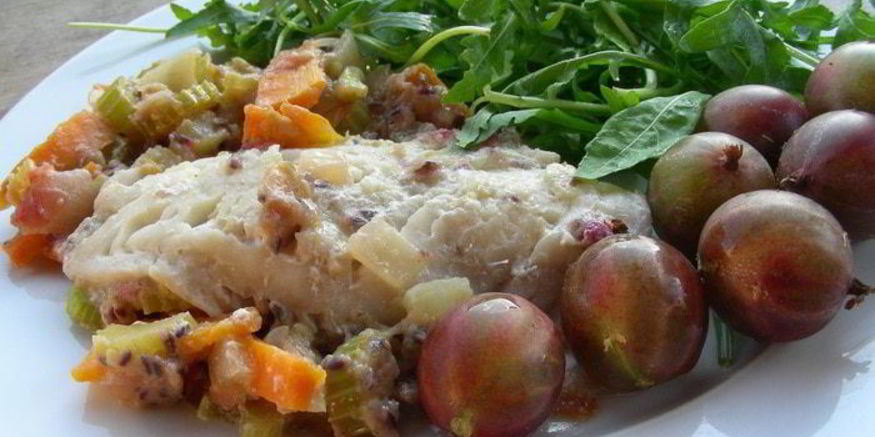 Рецепт рыбы с соусом из крыжовника