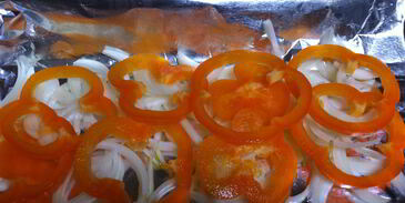 рыба запеченная с овощами