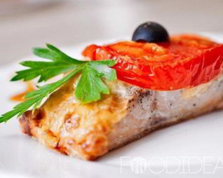 Рыбу в духовке по-гречески