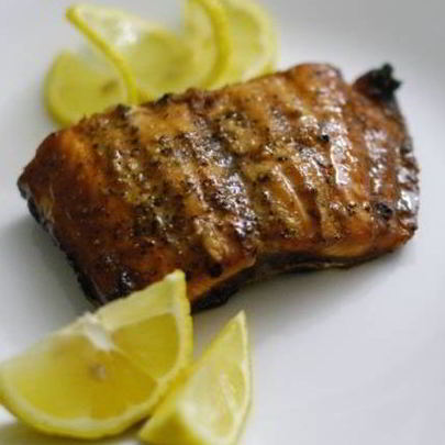 Семга на гриле