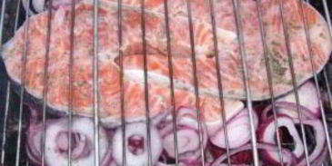 семга на углях