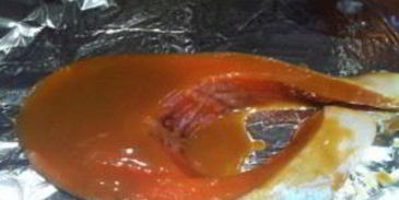 семга, запеченная под соусом