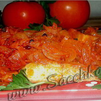 Треска в томатном соусе
