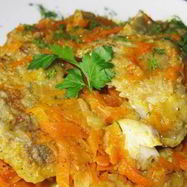 Рецепт Тушеной рыбы с морковкой и луком