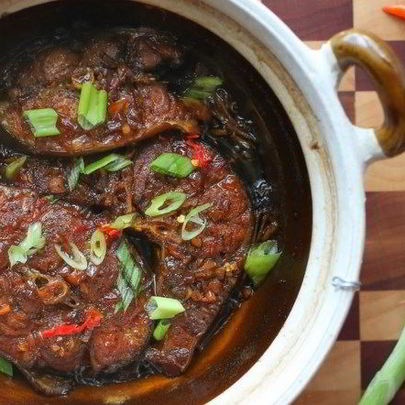 Тушеная зубатка