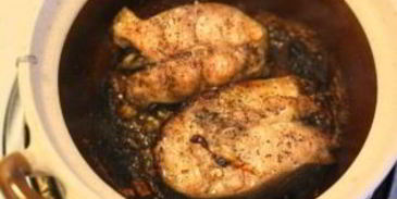 тушеная зубатка