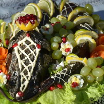 Запеченный осетр