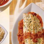 Рецепт Жареного филе судака с марокканским луковым соусом