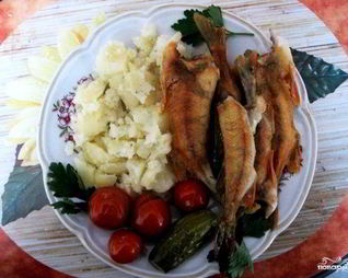 Жареный окунь