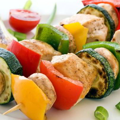 Куриный шашлык с грибами в имбирно-цитрусовом маринаде