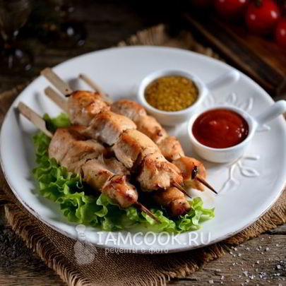 Куриный шашлык в банке в духовке