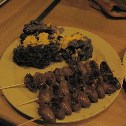 Шашлычки из куриных сердечек